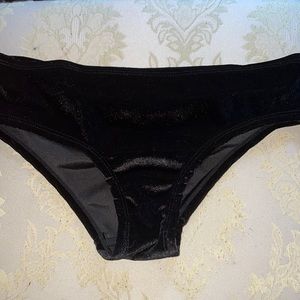 Black velvet underwear